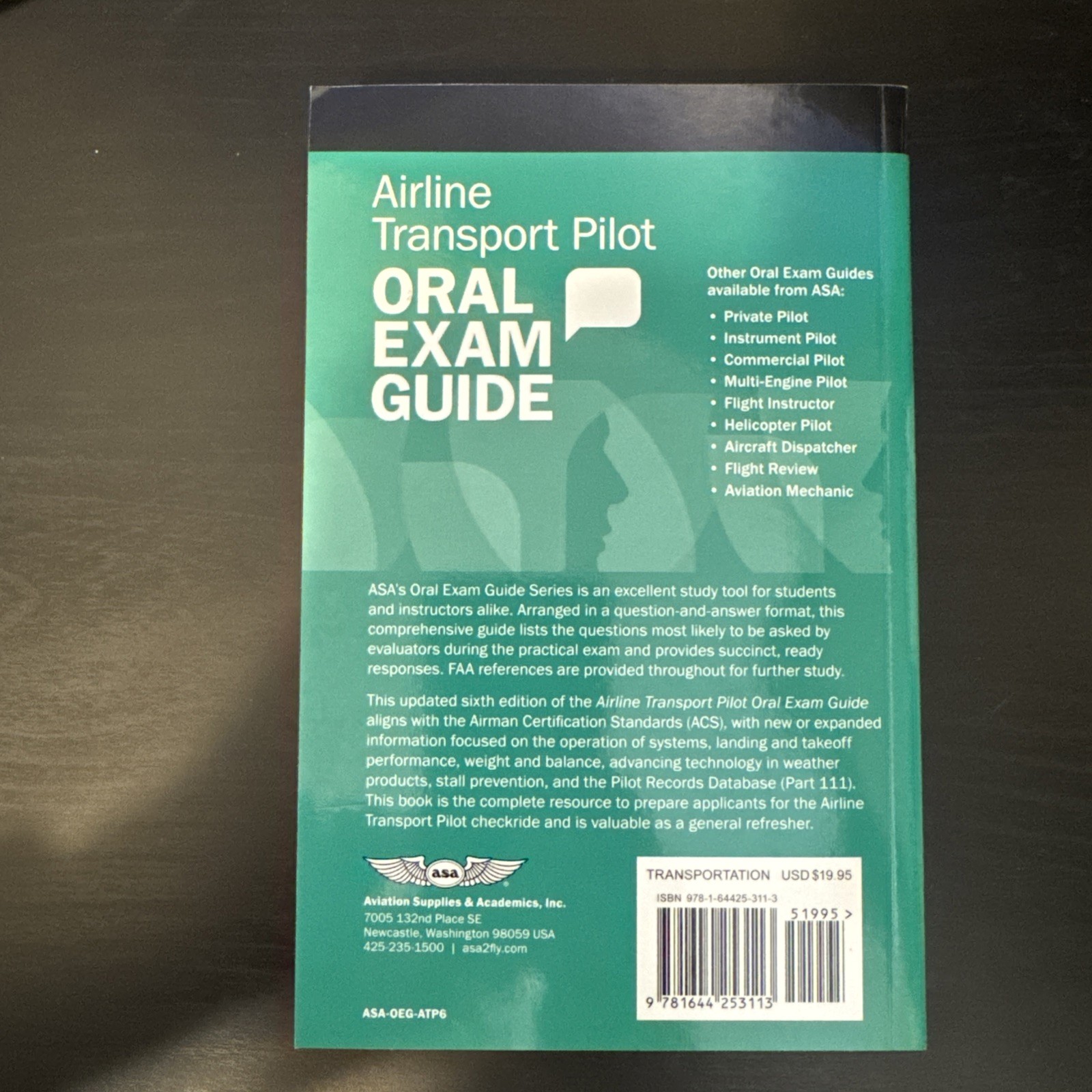 NEW LATEST EDITION ASA Airline Transport Pilot ATP Oral Exam Guide NEW LATEST ED