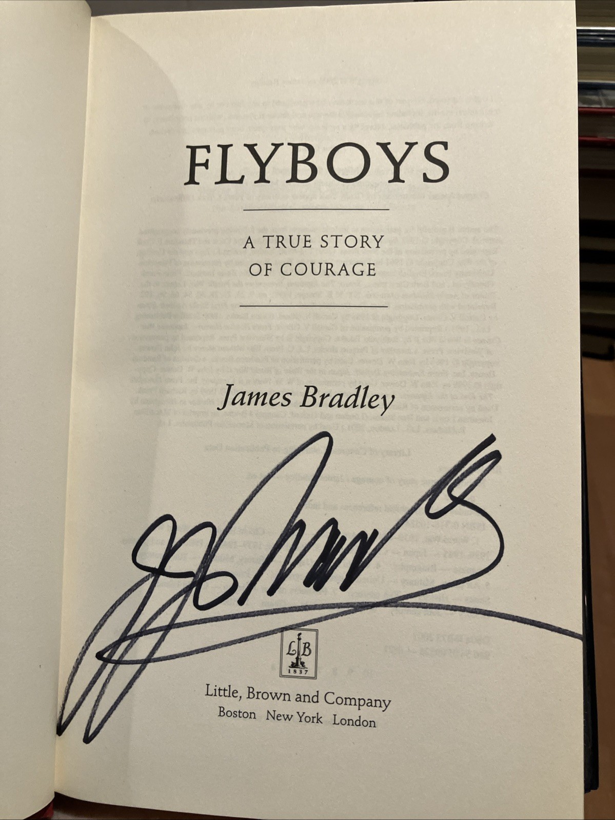 Flyboys ( 1st Ed. & 1st Printing) — Signed by James Bradley
