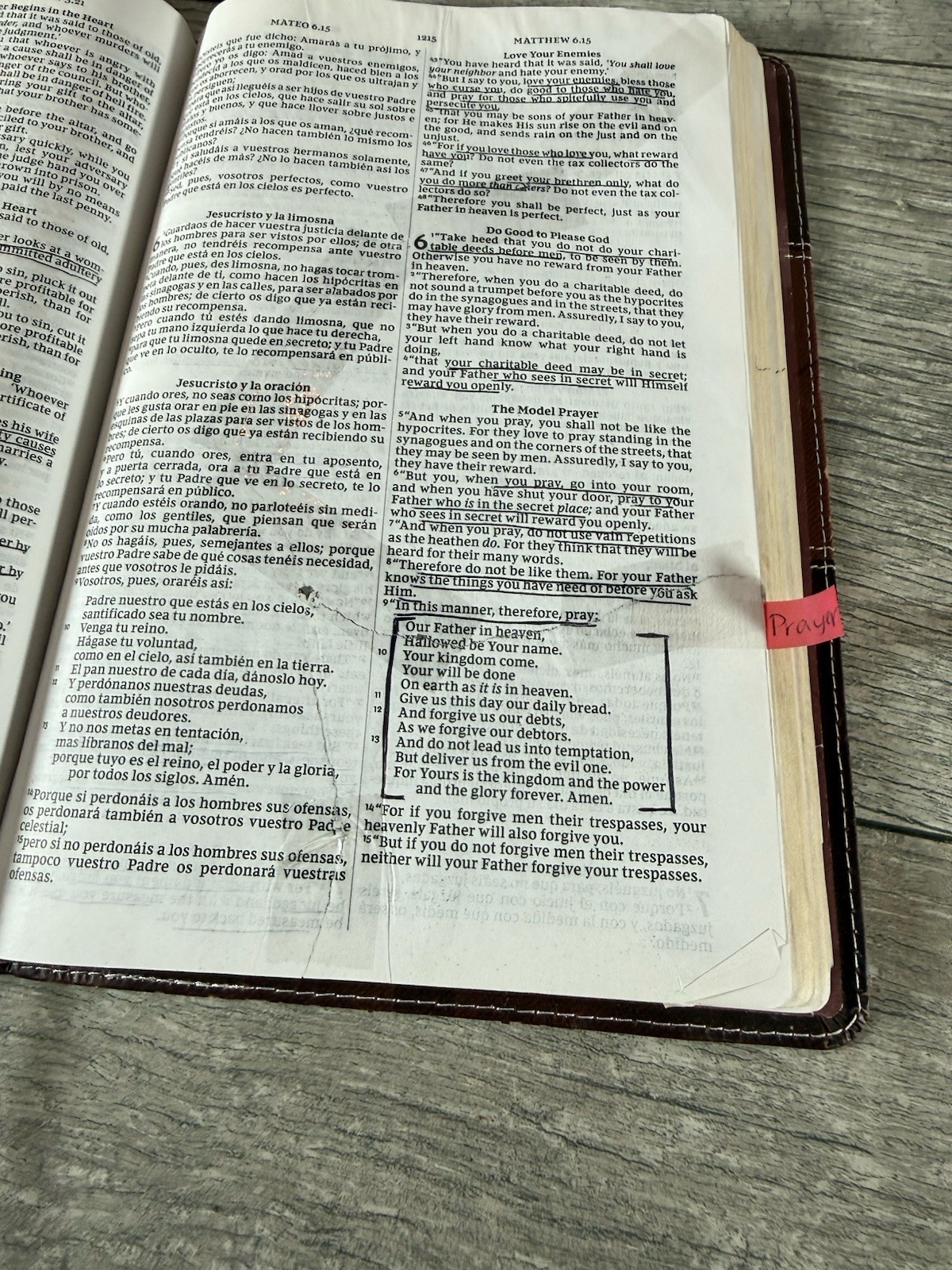 NKJV/RVR Bilingual Bible Leathersoft Brown (Spanish Edition) 2018 ( READ)