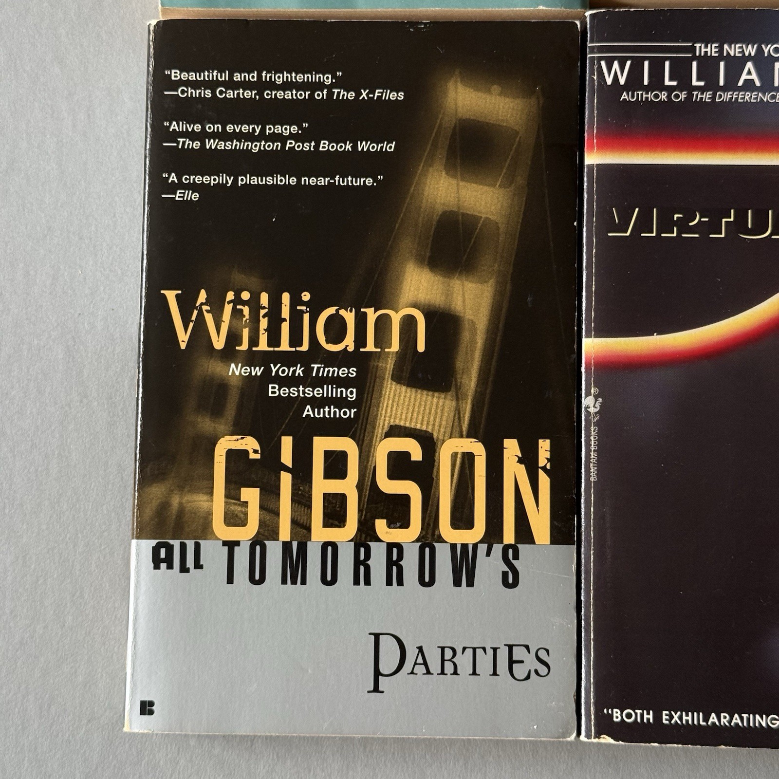 6 William Gibson book lot PB Cyberpunk Neuromancer, Count Zero, Idoru, Mona Lisa