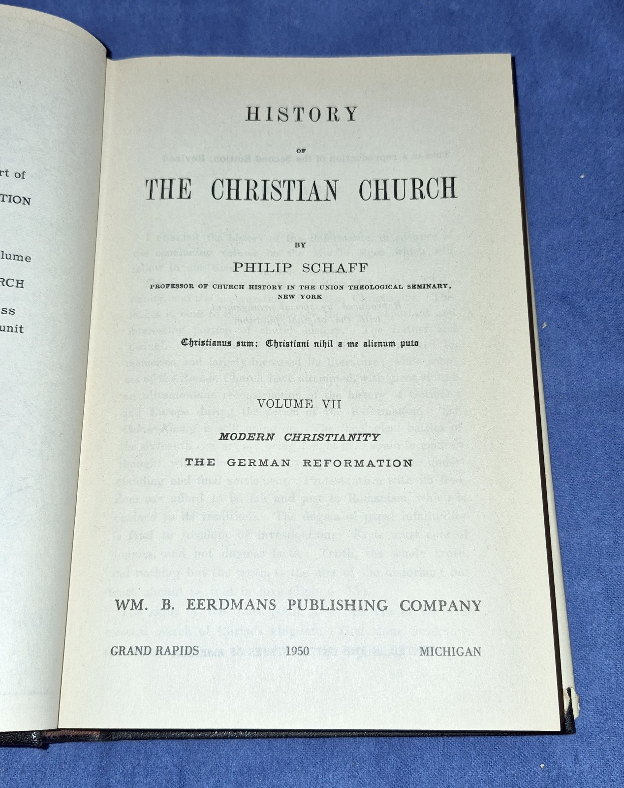 History of the Christian Church Vol 1 2 3 7 Schaff – Hardcover Lot Eerdmans 1950