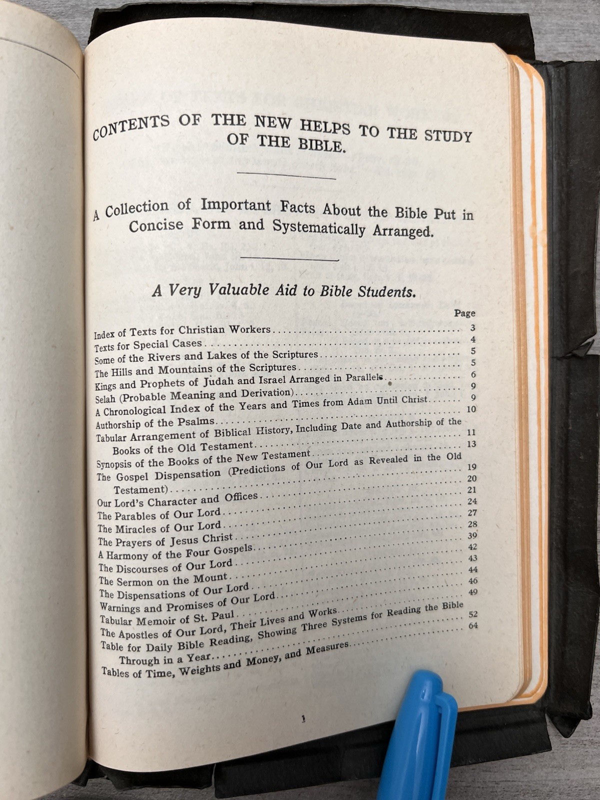 Handsize 1945 National Bible Press; Self Pronouncing KJV Study Helps; Color Maps
