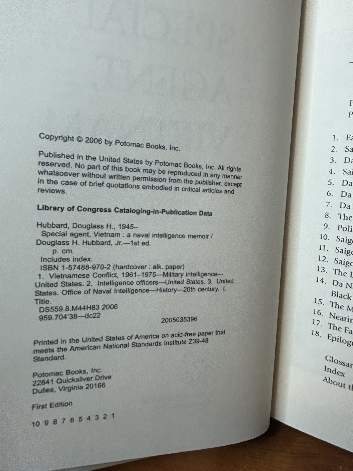 Special Agent, Vietnam : A Naval Intelligence Memoir by Douglass H. Hubbard…