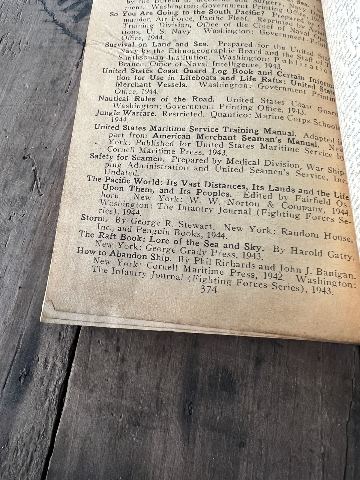 1944 Infantry Journal Survival Land Sea Air Arctic WW2 Book 374 Pages