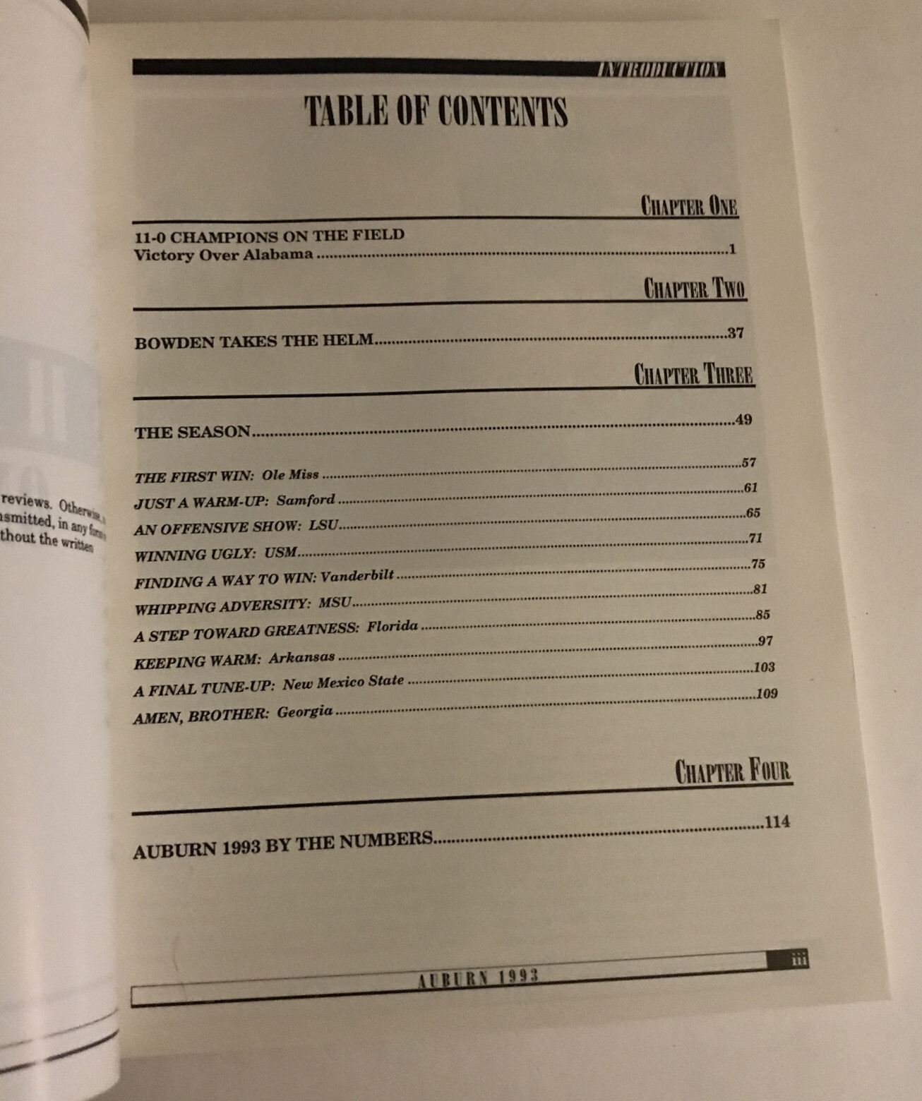Champions on the Field: Undefeated Season Lauches Bowden Era 127 Pages 1993. B30