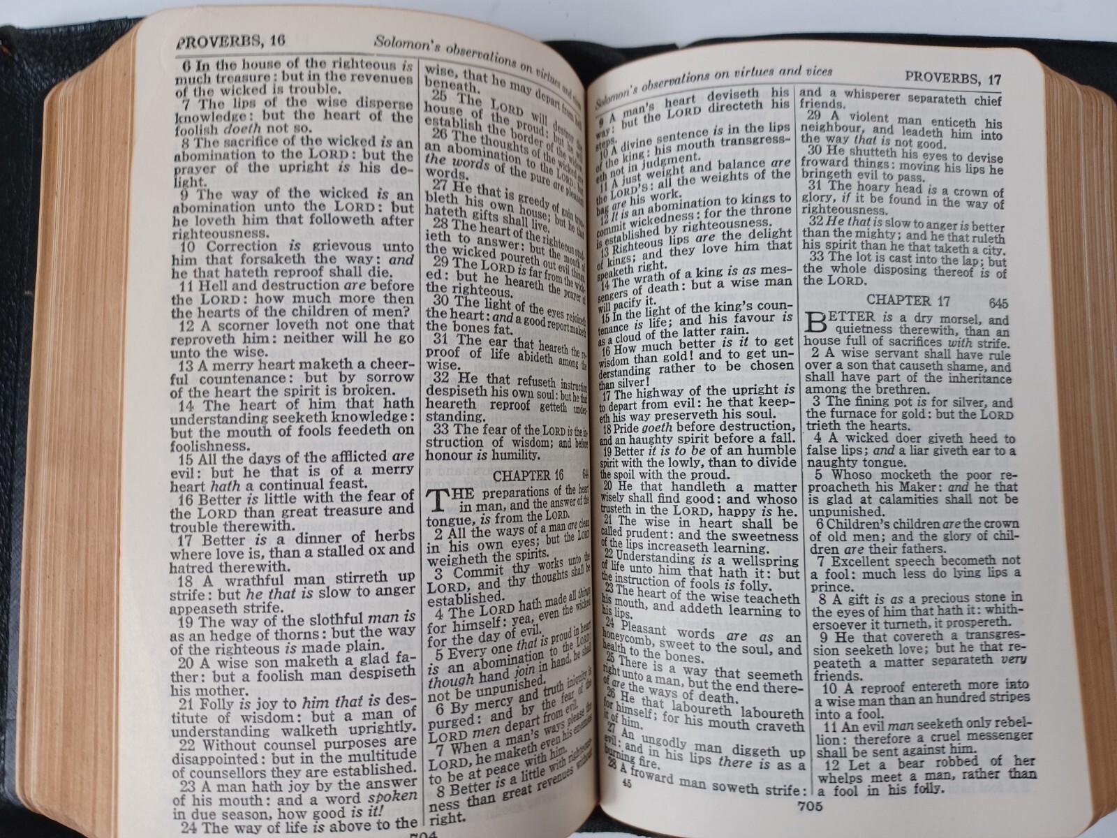HOLY BIBLE KJV Self Pronouncing 1950’s National Bible Press Genuine Leather VTG
