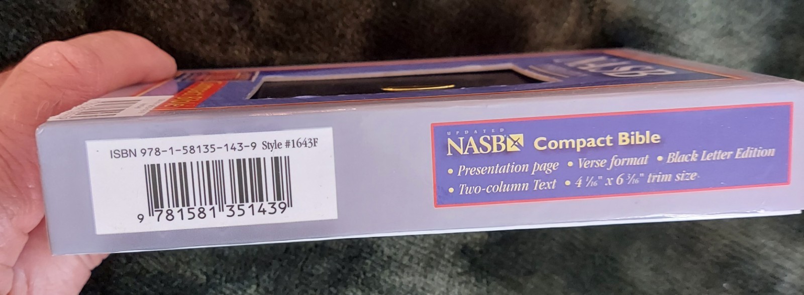 NASB Updated Edition Compact Bible Black Snap-flap Bonded Leather