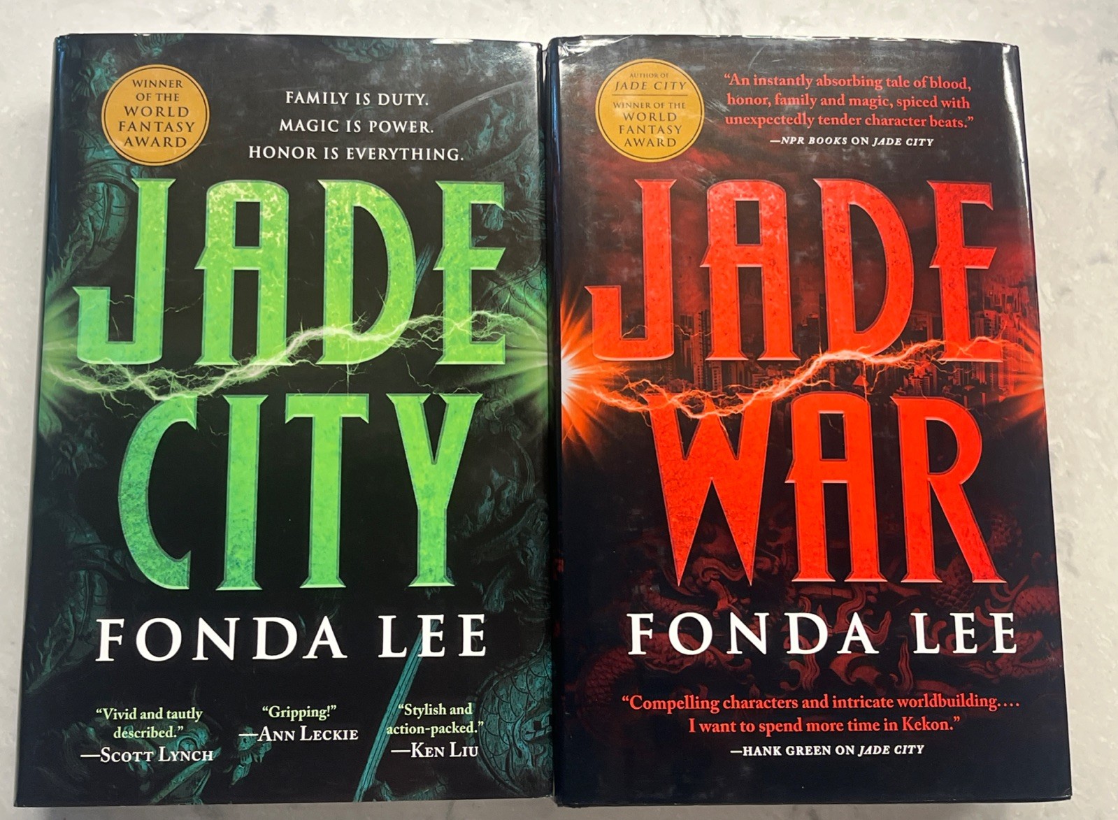 Jade City + Jade War + Jade Legacy by Fonda Lee Hardcover Book Lot Of 3 English