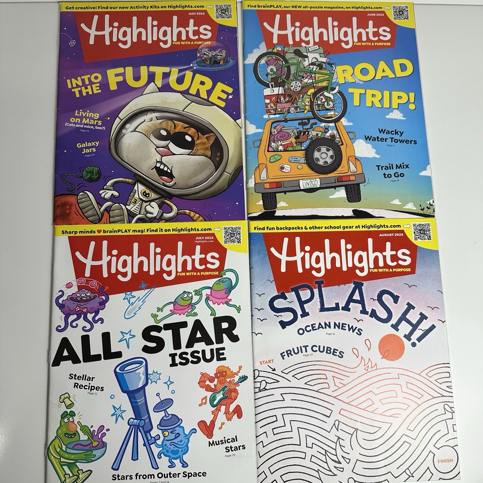 Highlights Magazines 12 Issues + Hidden Pictures Unused 2023 Complete Year 9-12