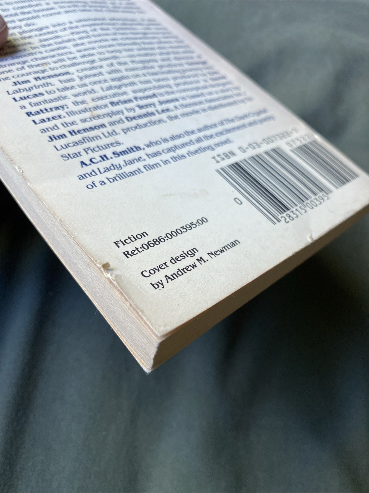 Labyrinth by ACH Smith 1st Edition Paperback Book Based On Jim Henson Film READ
