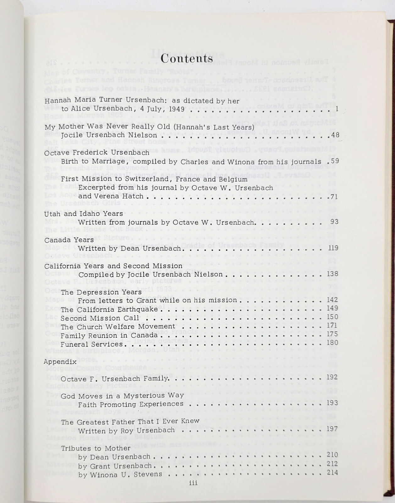 Life History of Octave Frederick Ursenbach and Hannah Maria Turner ~LDS Family