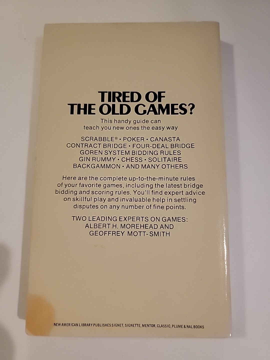 Vintage Hoyle’s Rules of Games Geoffrey Mott-Smith & Albert H Morehead Book