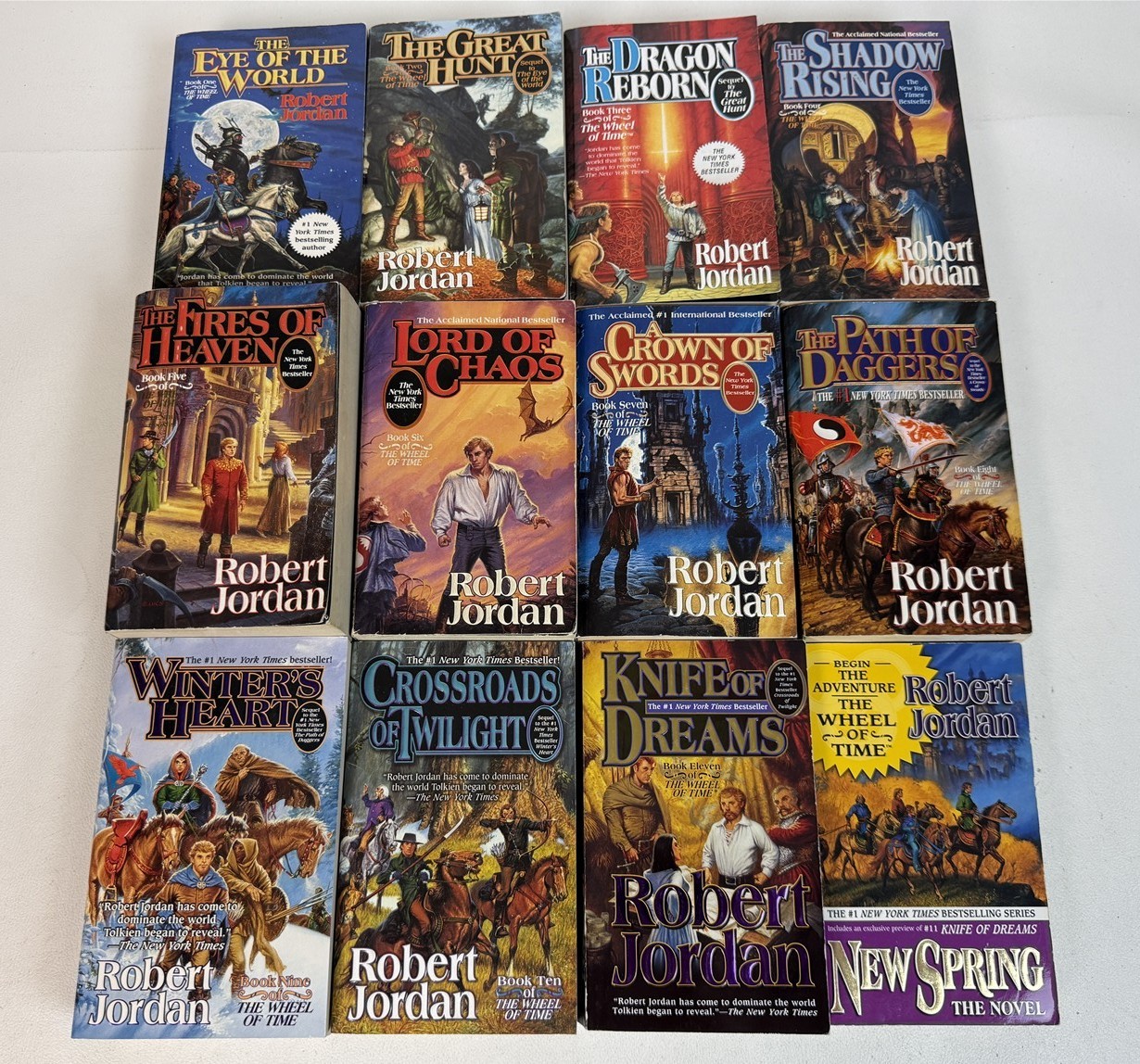 Robert Jordan Lot 1st 11 Wheel of Time Eye of World to Knife of Dreams + Prequel