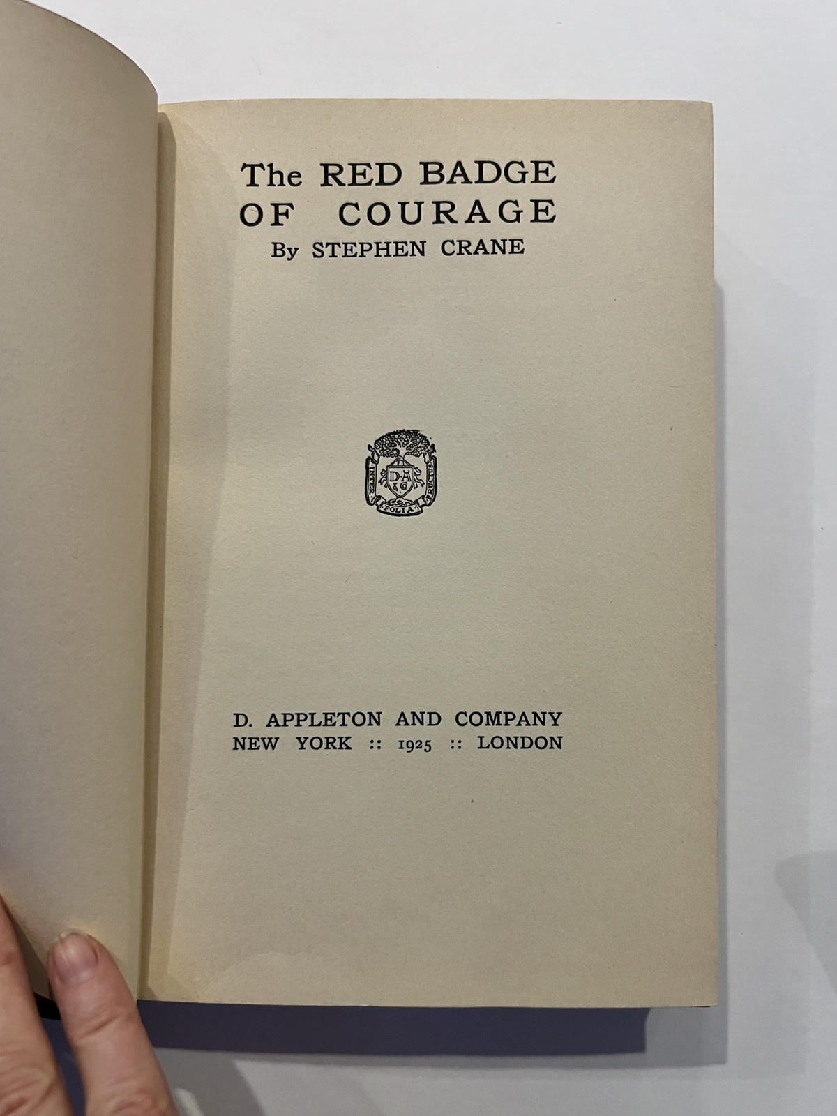 The Red Badge of Courage Stephen Crane 1925 H/C 267 Pages Civil War