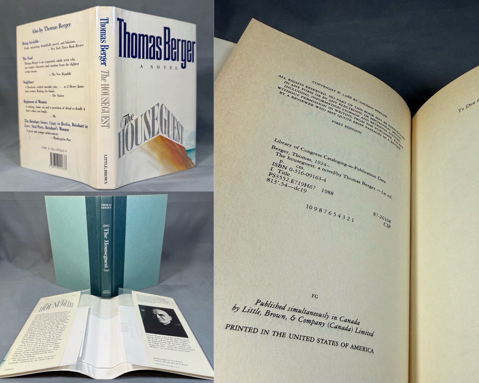 Thomas Berger First Edition Lot – 10 1st Print Books Reinhart’s HCDJ NF/Fine