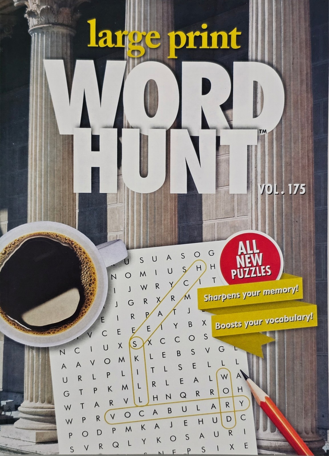4 New Papp Puzzle Books Large Print Word Hunt Search Find Vol#173-176 Hobby Game