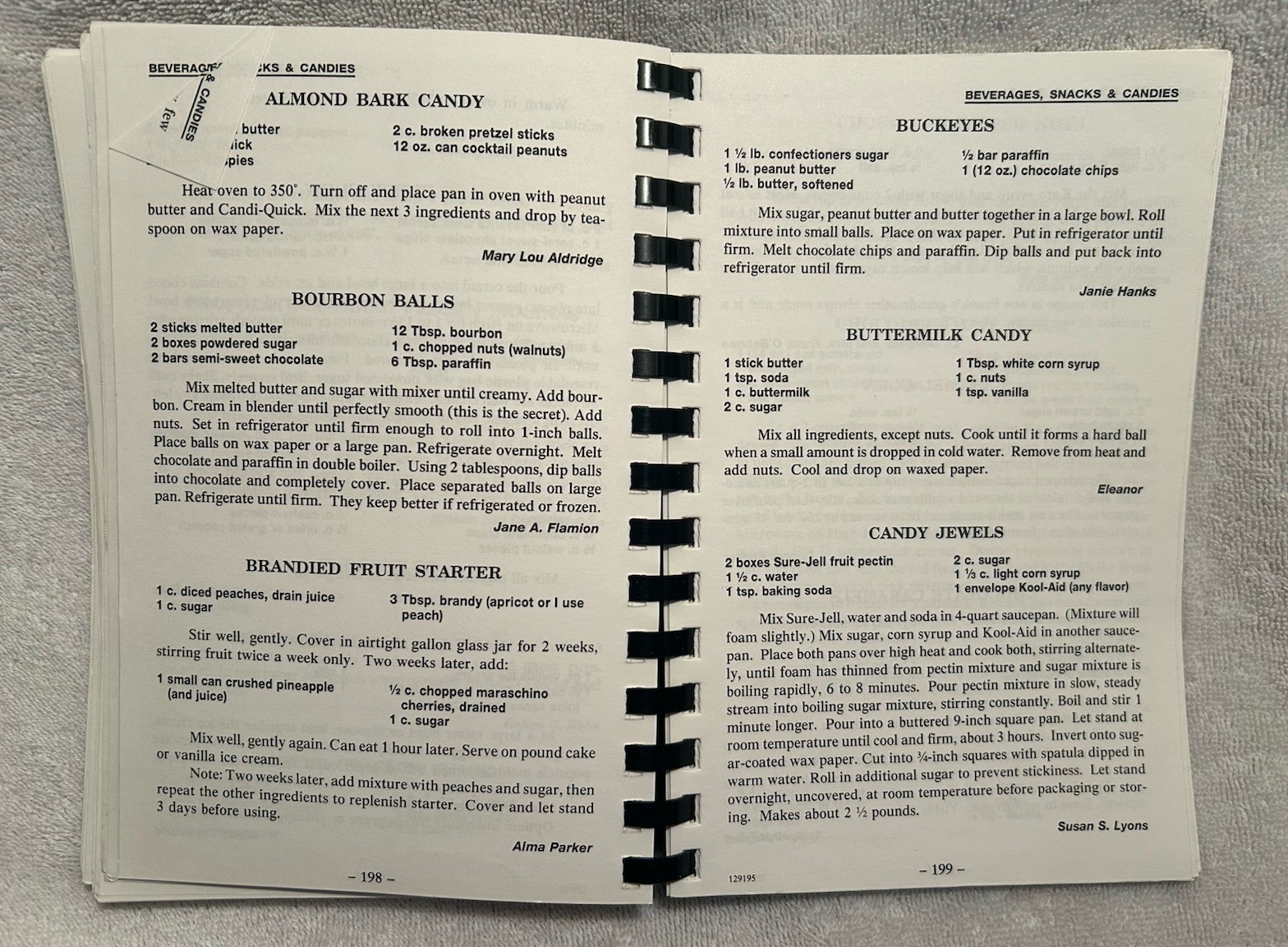 Vtg. Cookbook A Taste Of Perry County IN 212 Pages Of Recipes With Index
