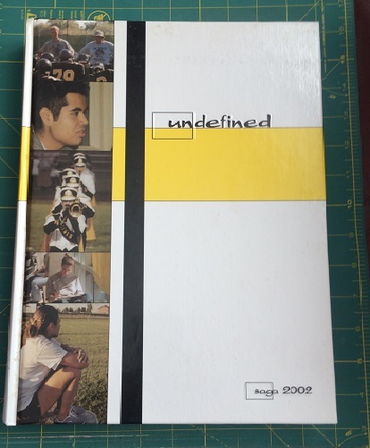 2002 SHAWNEE MISSION WEST “SAGA” HS YEARBOOK, 9 X 12.5 IN HARDBACK., KANSAS