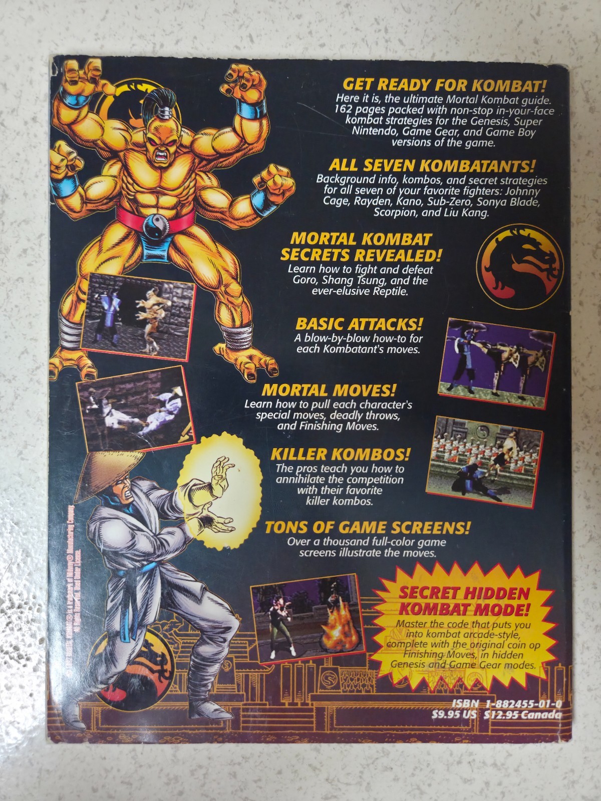 MORTAL KOMBAT GAMEPRO STRATEGY GUIDE VERY RARE! MK NO POSTER