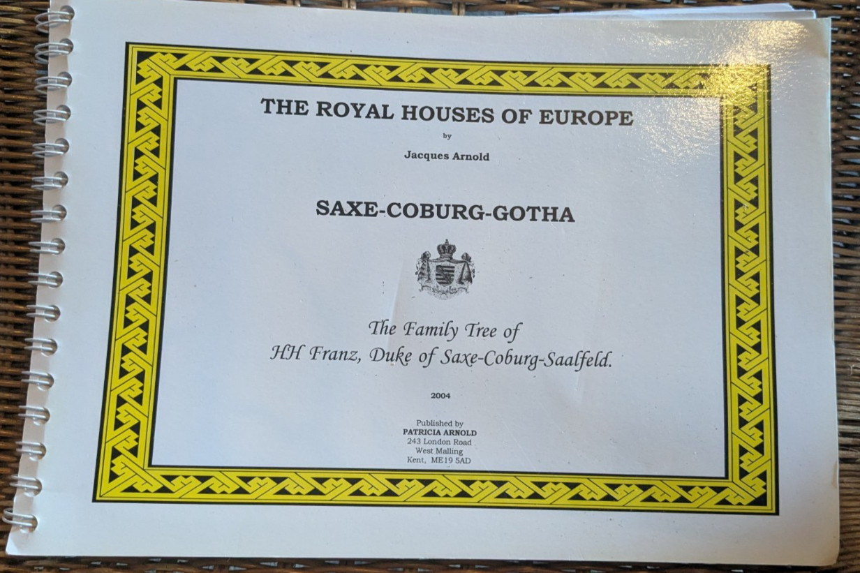 Royal Houses of Europe Saxe‑Coburg‑Gotha Softcover Book European Royalty