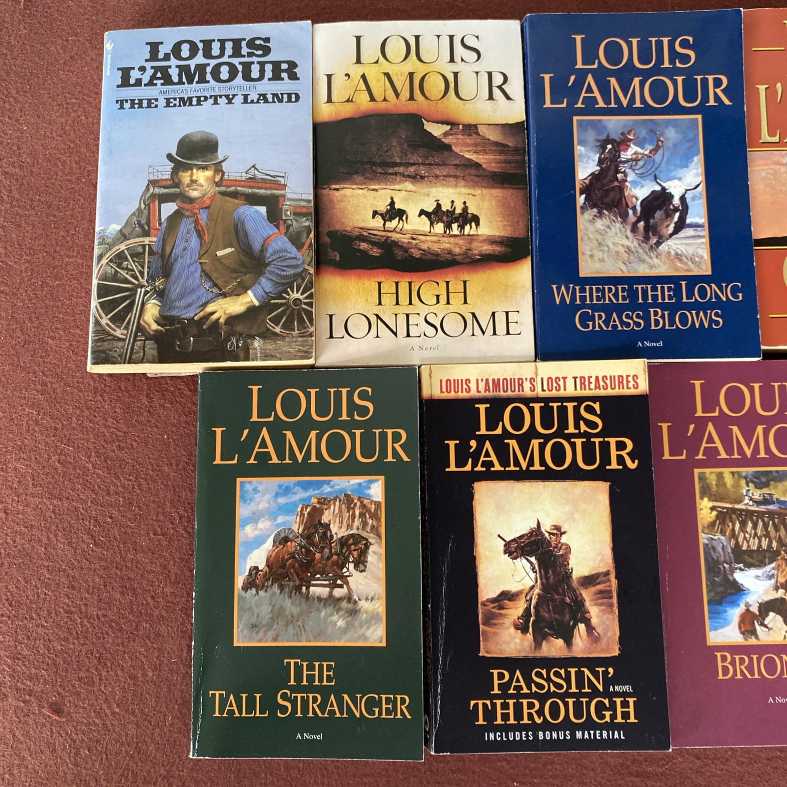 LOUIS L’AMOUR Lot of 9 Western Paperbacks of the American West Brionne Lonesome