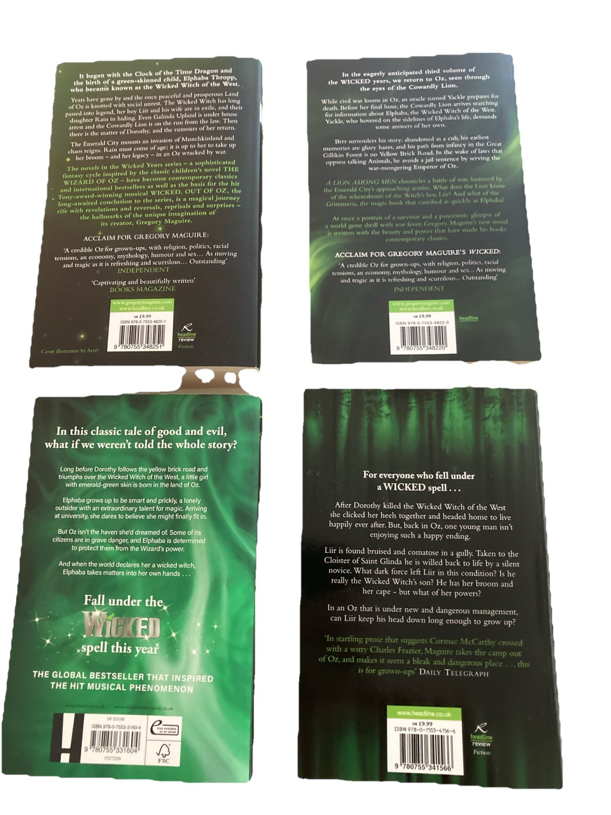 Wicked Years Series 4 Books #1-4 PB Set – Fiction – By Gregory Maguire