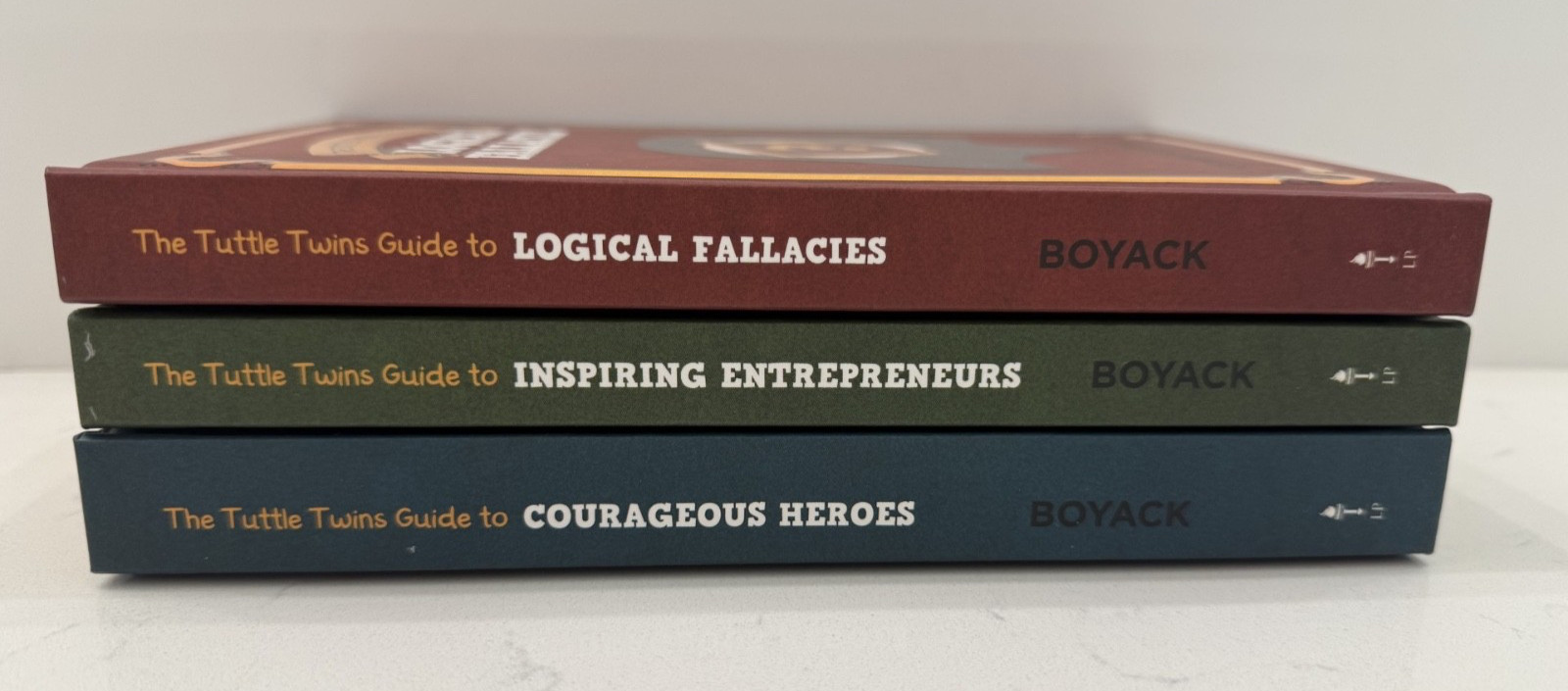 Lot of 3 TUTTLE TWINS GUIDE TO Fallacies/Heroes/Entrepreneurs Connor Boyack HC