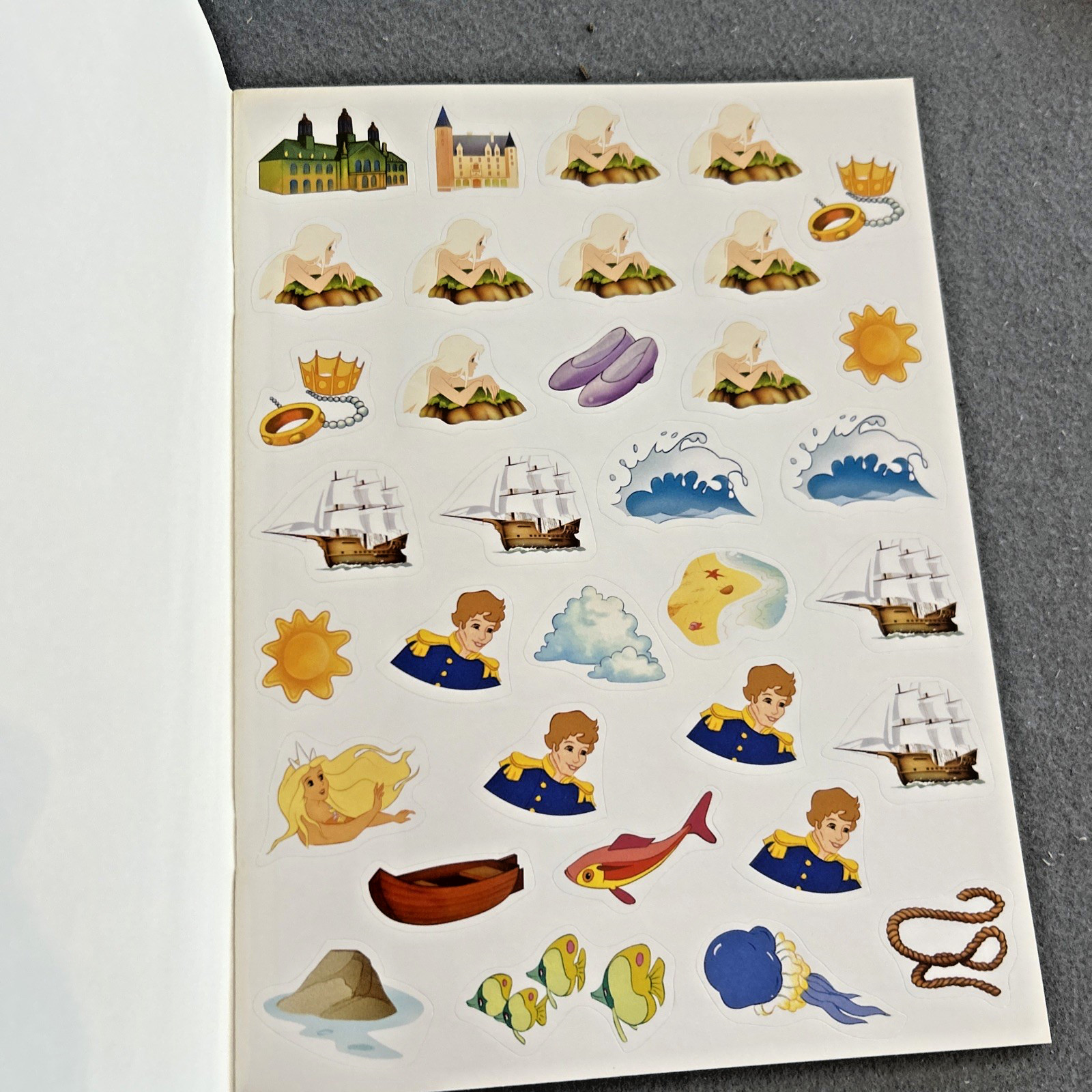 4 NEW Princess Sticker Fun books 75 Reusable Stickers Little Mermaid Cinderella