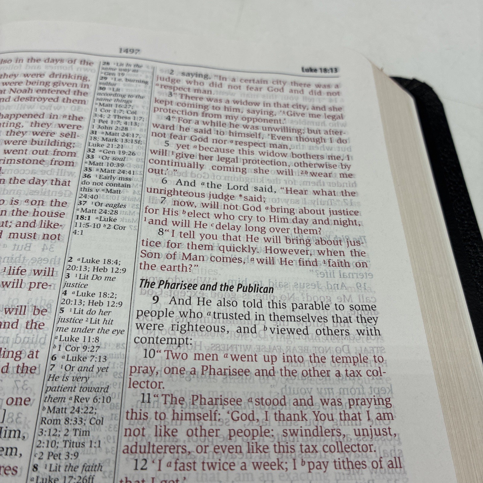 1999 Zondervan NASB STUDY BIBLE Black Bonded Leather D Red Letter USA