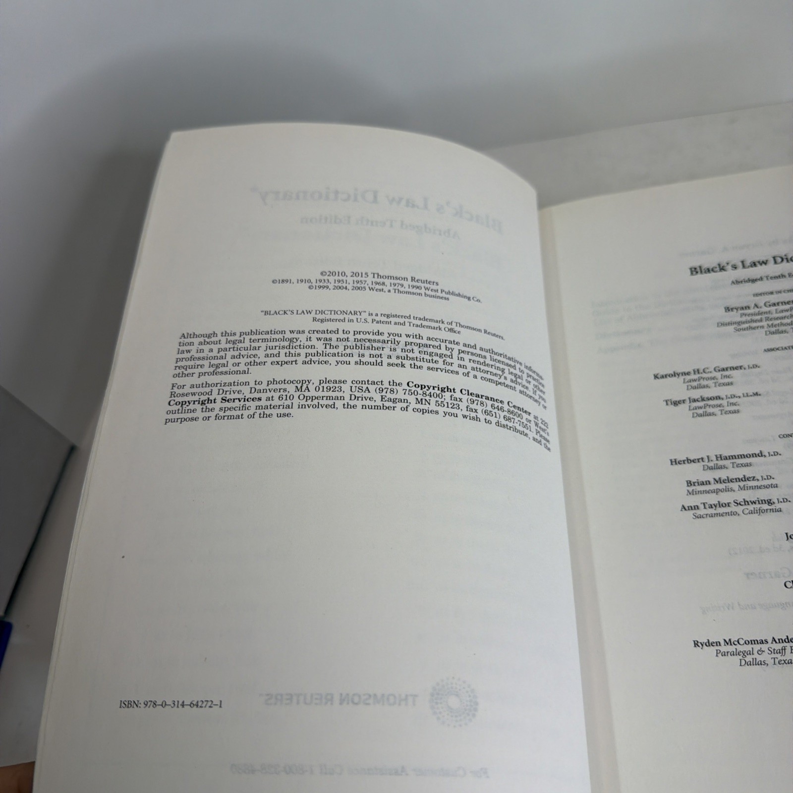 Black’s Law Dictionary 10th; Abridged – Paperback By Bryan A. Garner