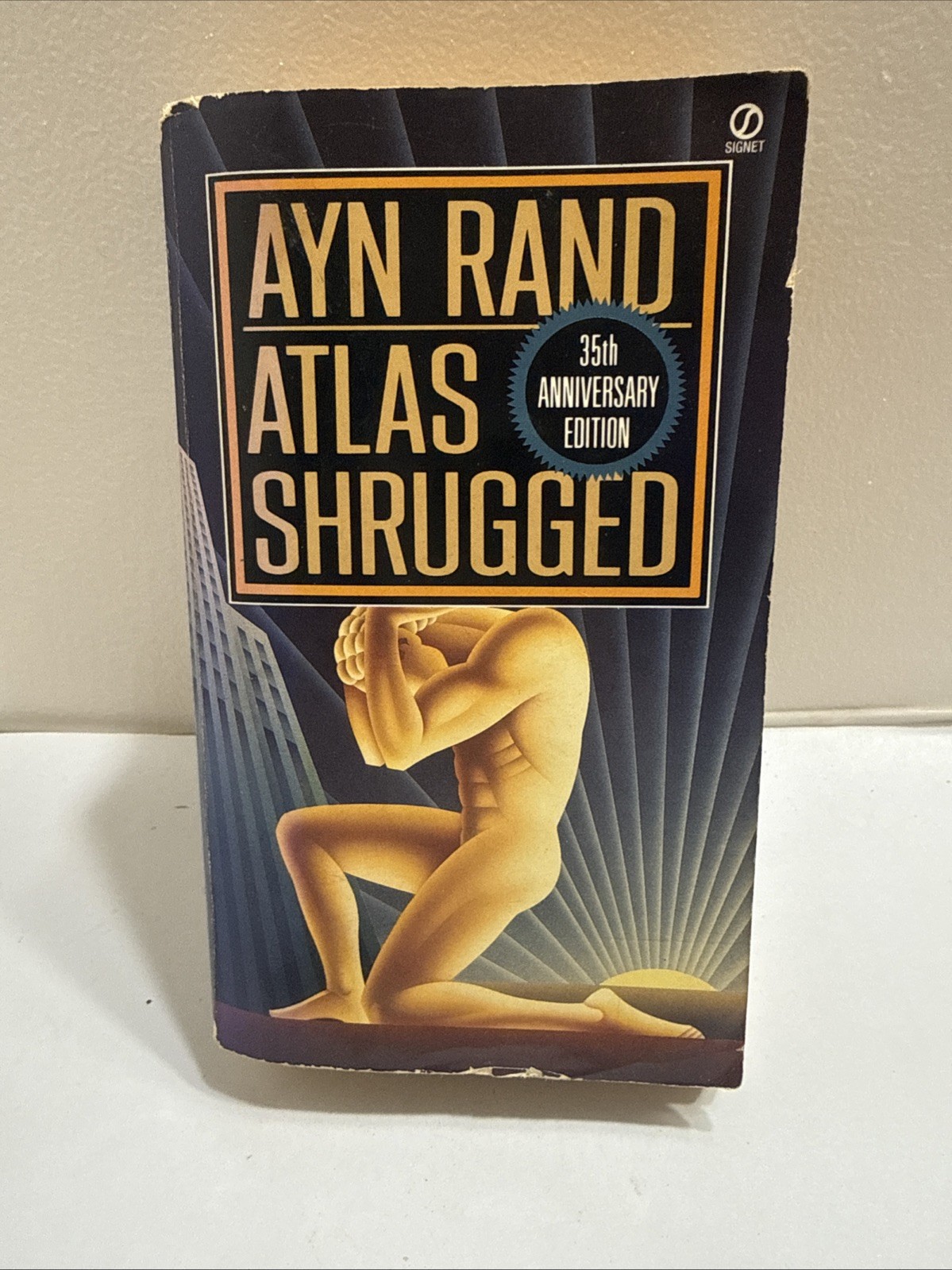 ATLAS SHRUGGED Ayn Rand Paperback 35th Anniversary Edition 1992 Signet Fiction