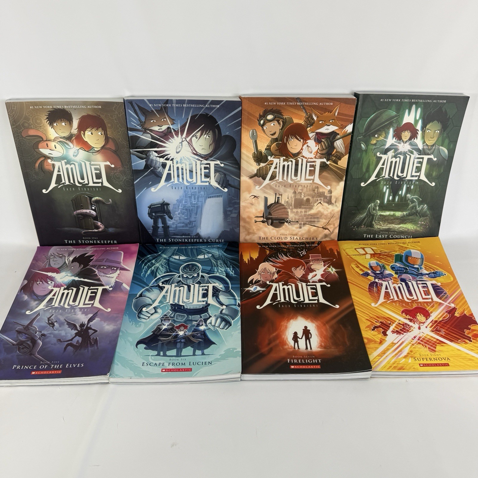 AMULET Kazu Kibuishi Graphic Novel Series PB book 1 2 3 4 5 6 7 8 Set Lot of 8