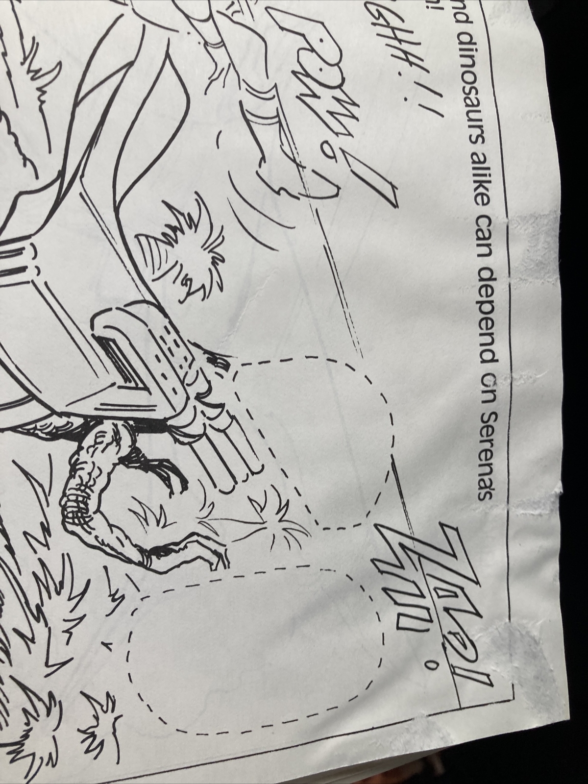 Unused VINTAGE 80s 1988 Golden STICKER FUN Coloring Book-DINO RIDERS #95