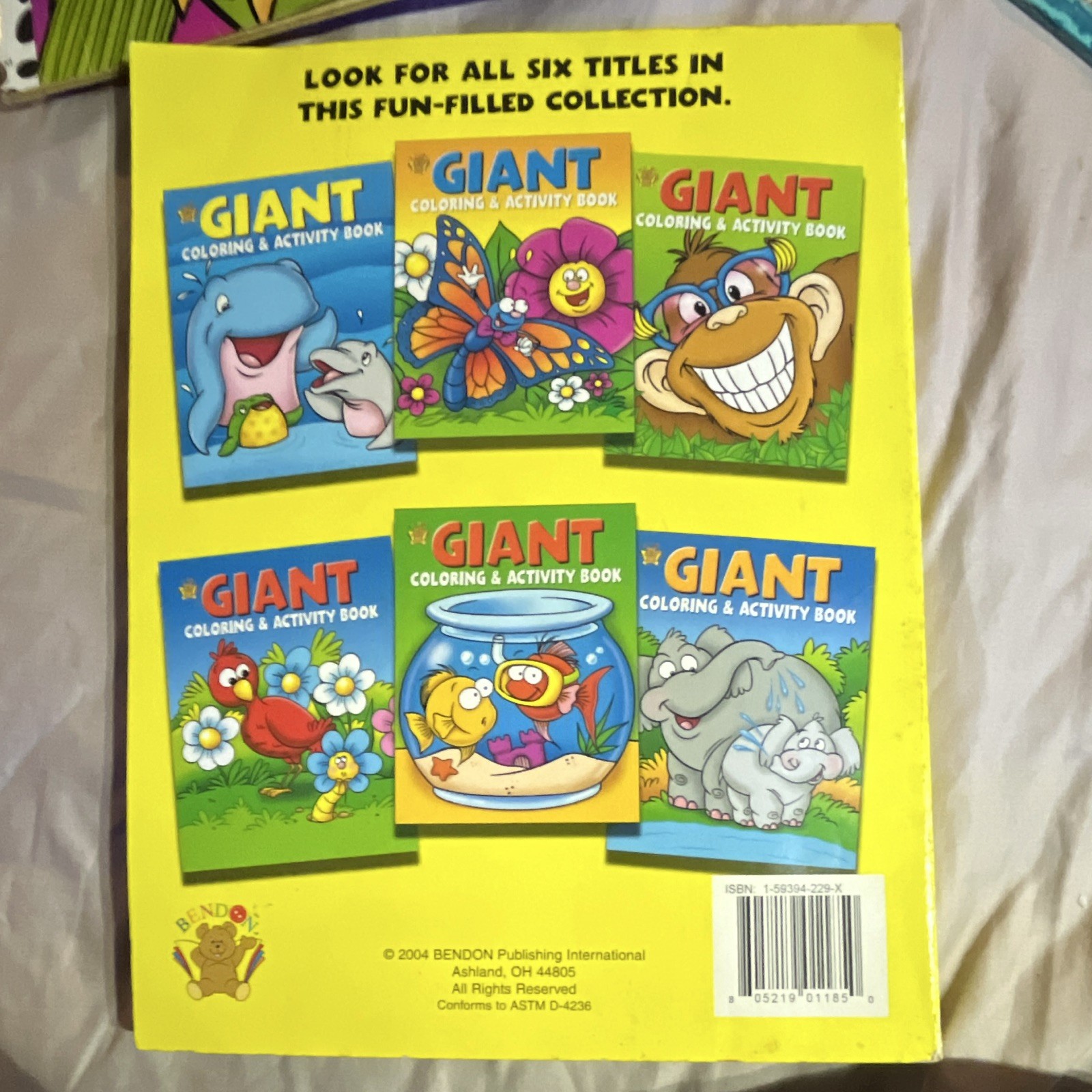 Vintage Bendon Giant Coloring & Activity Book Paperback 2004 Ages 4-8