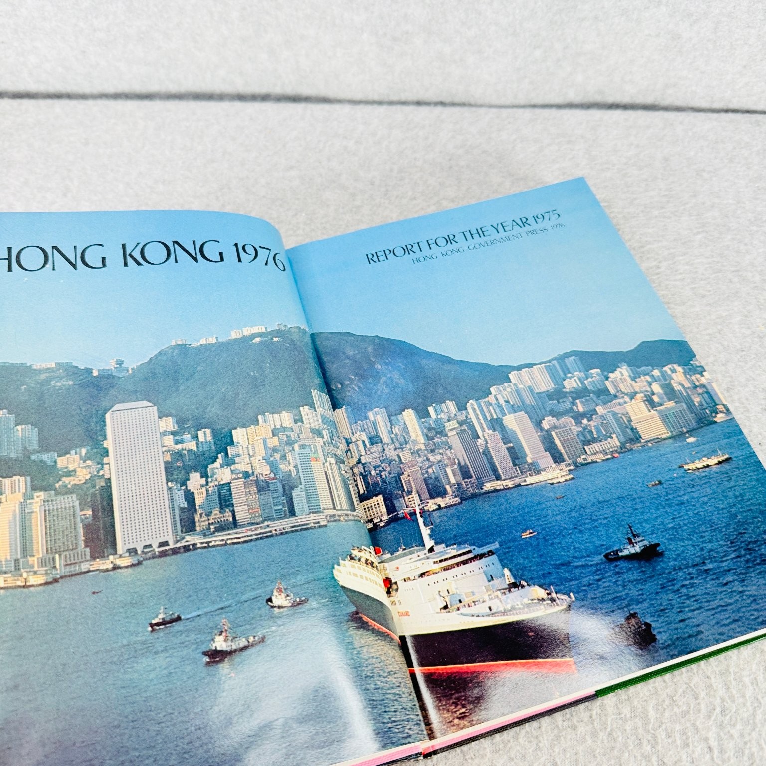 Hong Kong 1976 Annual Report for 1975 Government Press Hardcover Travel China