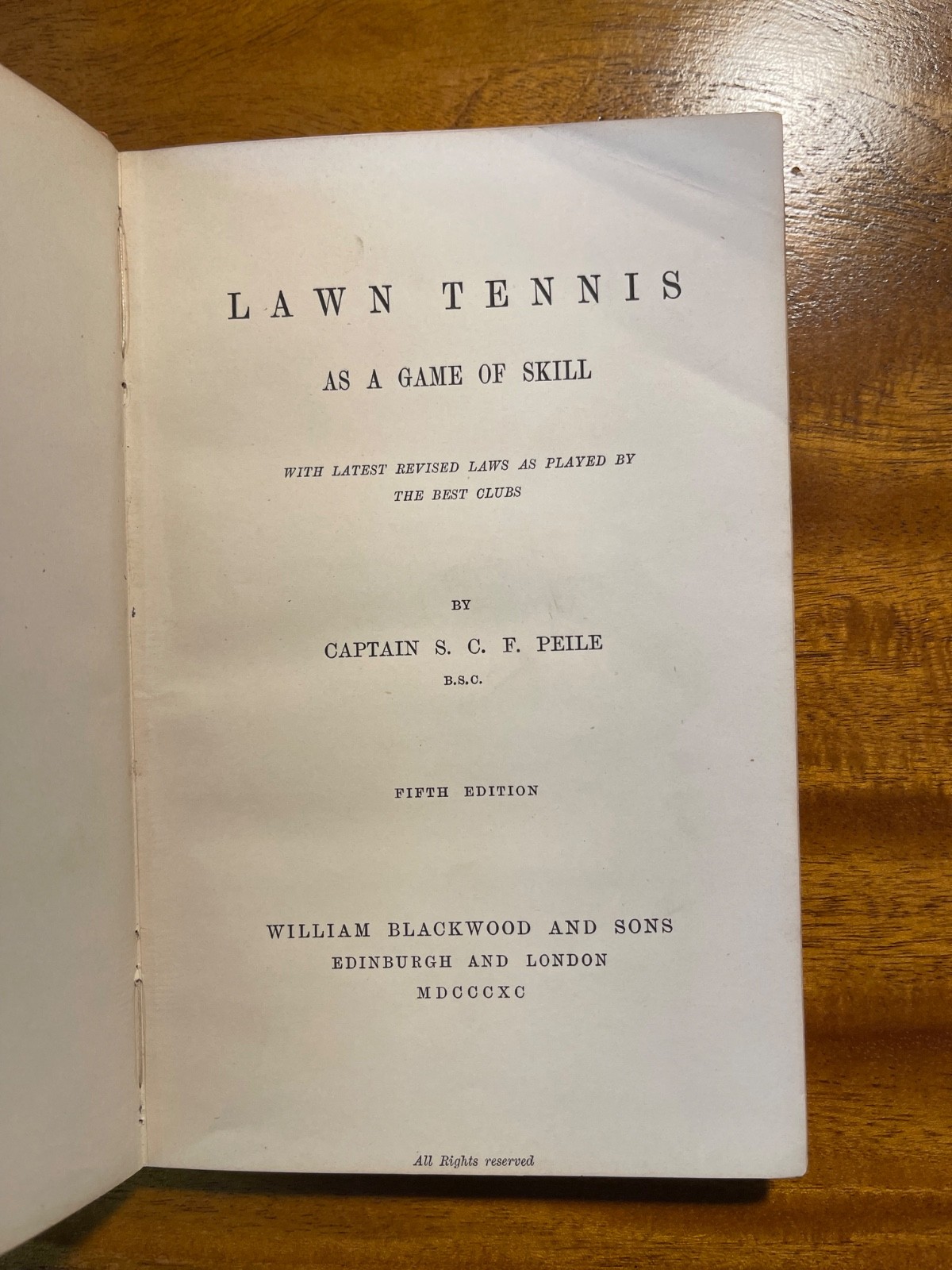 1890 Lawn Tennis Book 86 pages