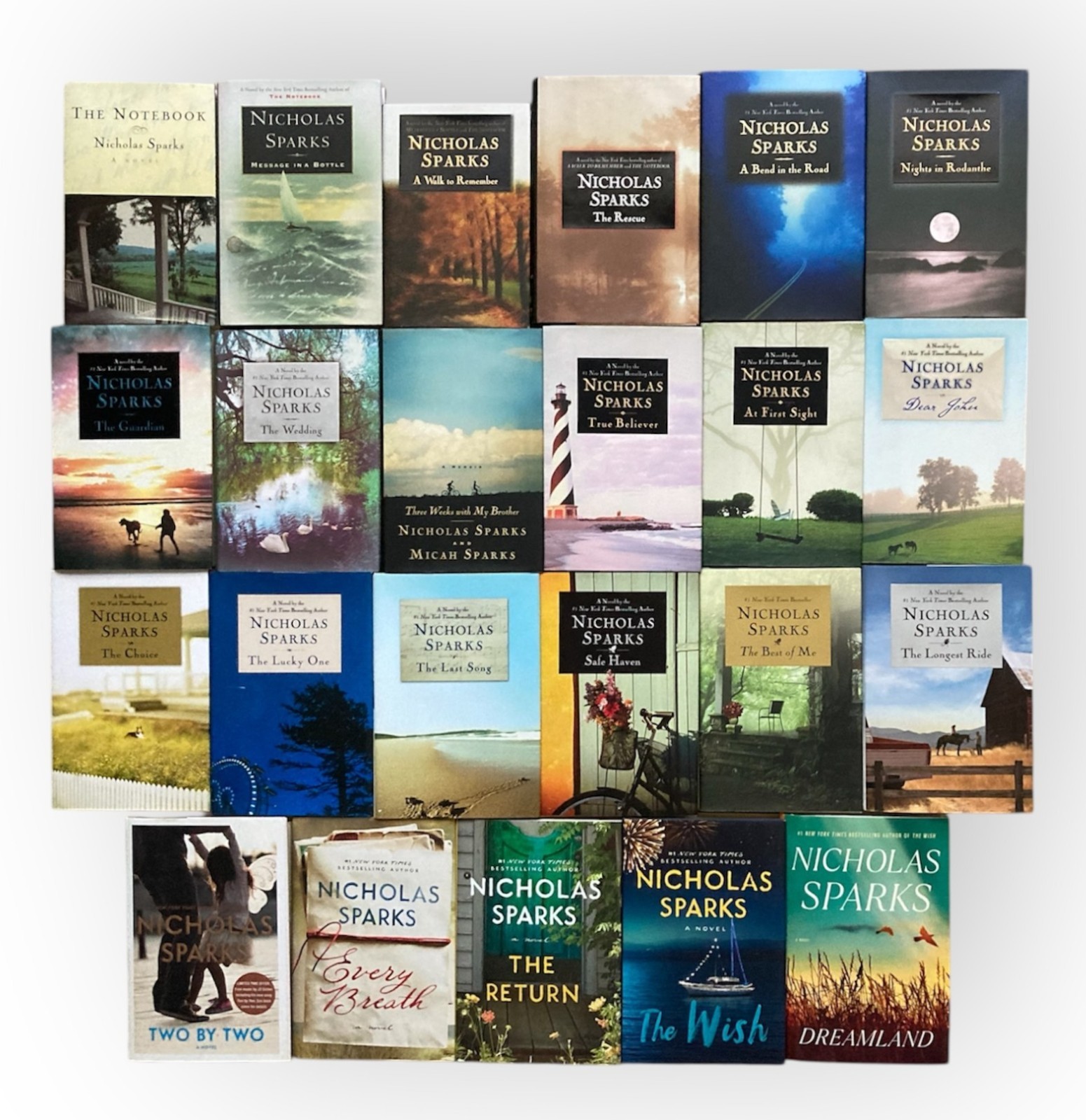 Nicholas Sparks Lot 23 Hardcover HC DJ Most First Ed/1st Print Set The Notebook
