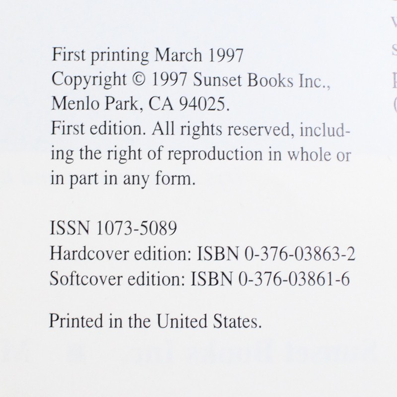 Sunset Magazine’s Sunset Western Garden Annual 1997 Edition Paperback