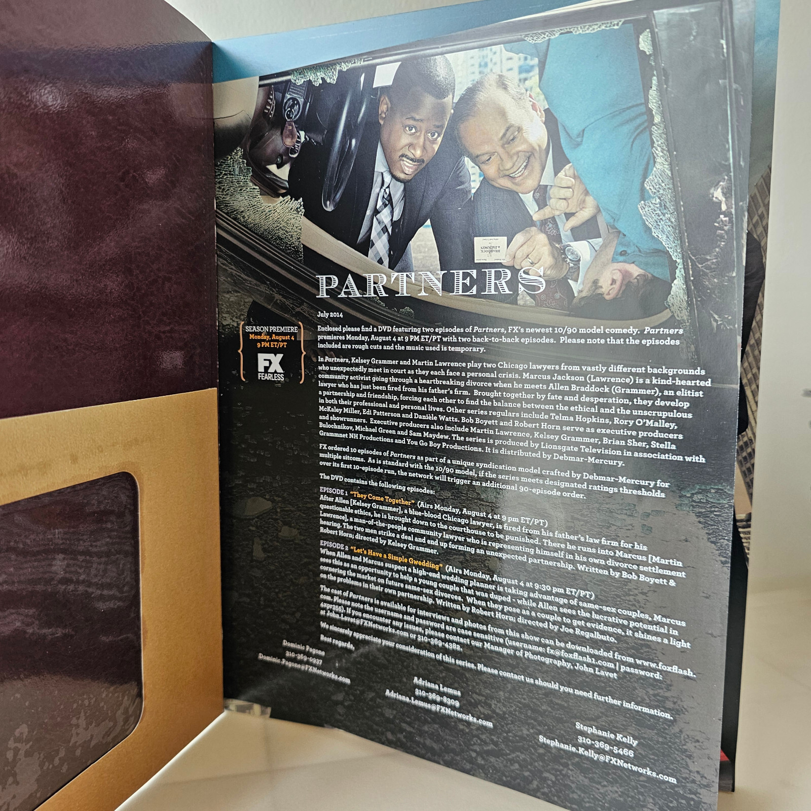 RARE Fx Partners Media Guide Kelsey Grammer martin Lawrence 34 pages 9×12