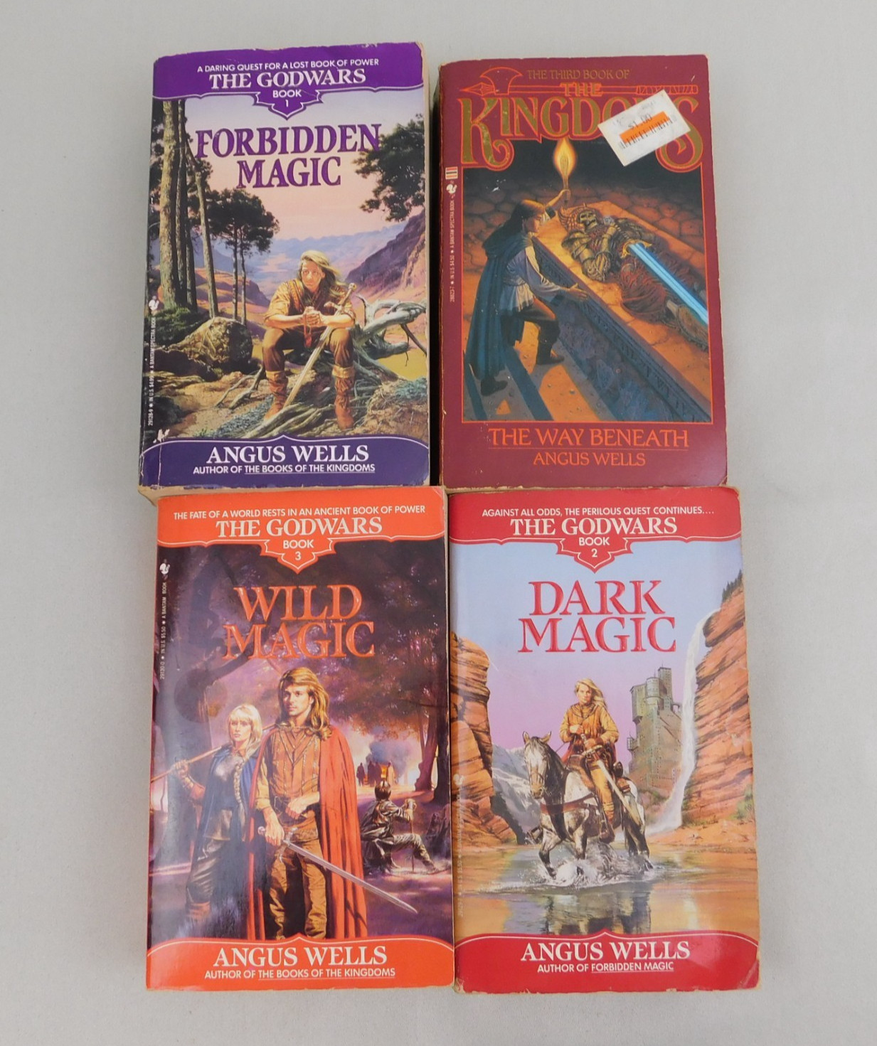 4pc Book Lot Angus Wells Paperbacks The Godwars Series The Way Beneath