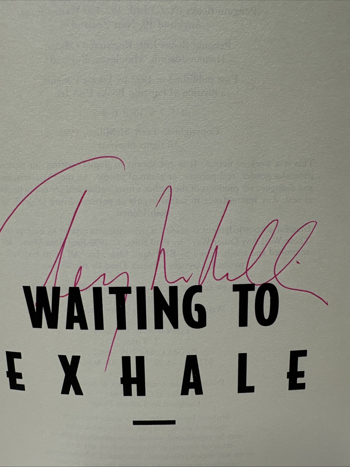Waiting to Exhale by Terry McMillan SIGNED AUTOGRAPHED Hardcover W/ Dust Jacket