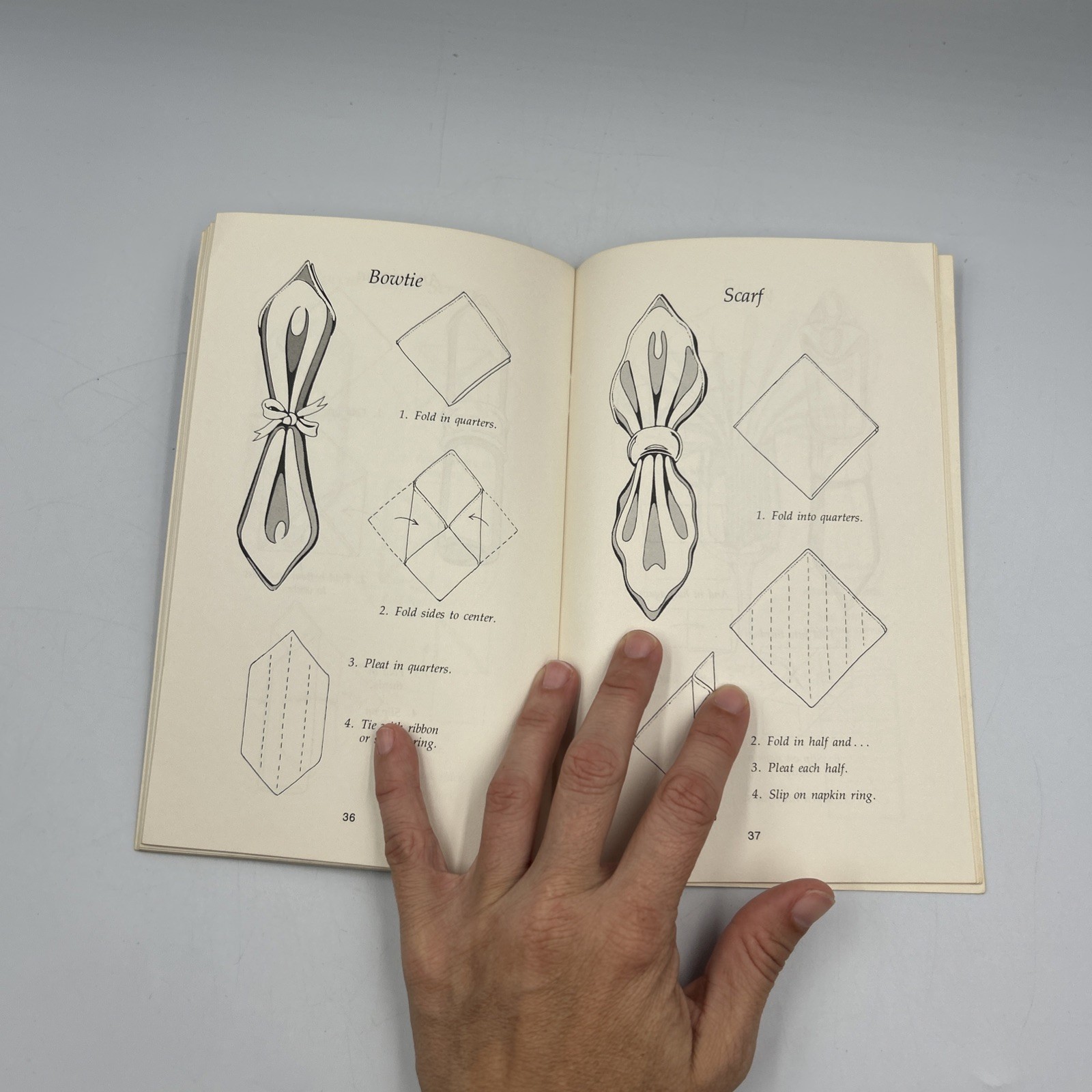 Vintage Napkin Folding Book Irena Chalmers Paperback Potpourri Press 1978