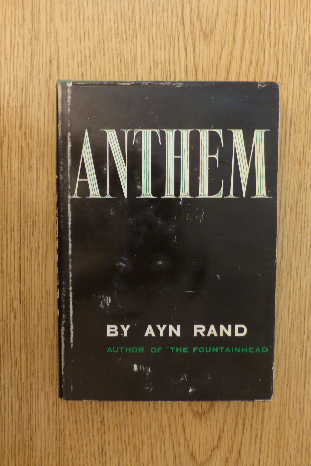 Anthem, Ayn Rand, hardcover 1st edition, 3rd printing, 1960
