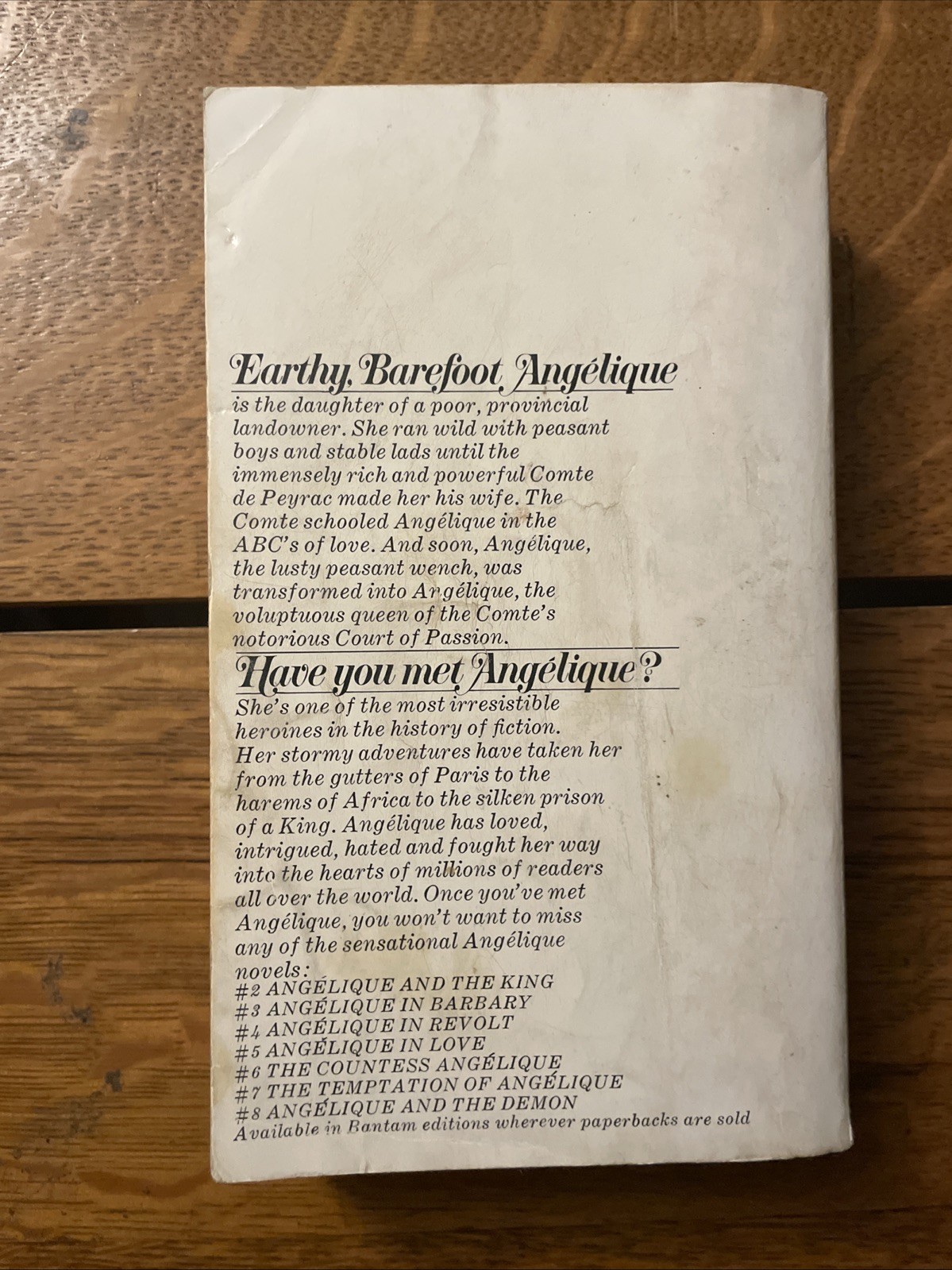 Sergeanne Golon: Angelique Pbk Bantam 1975 Printing
