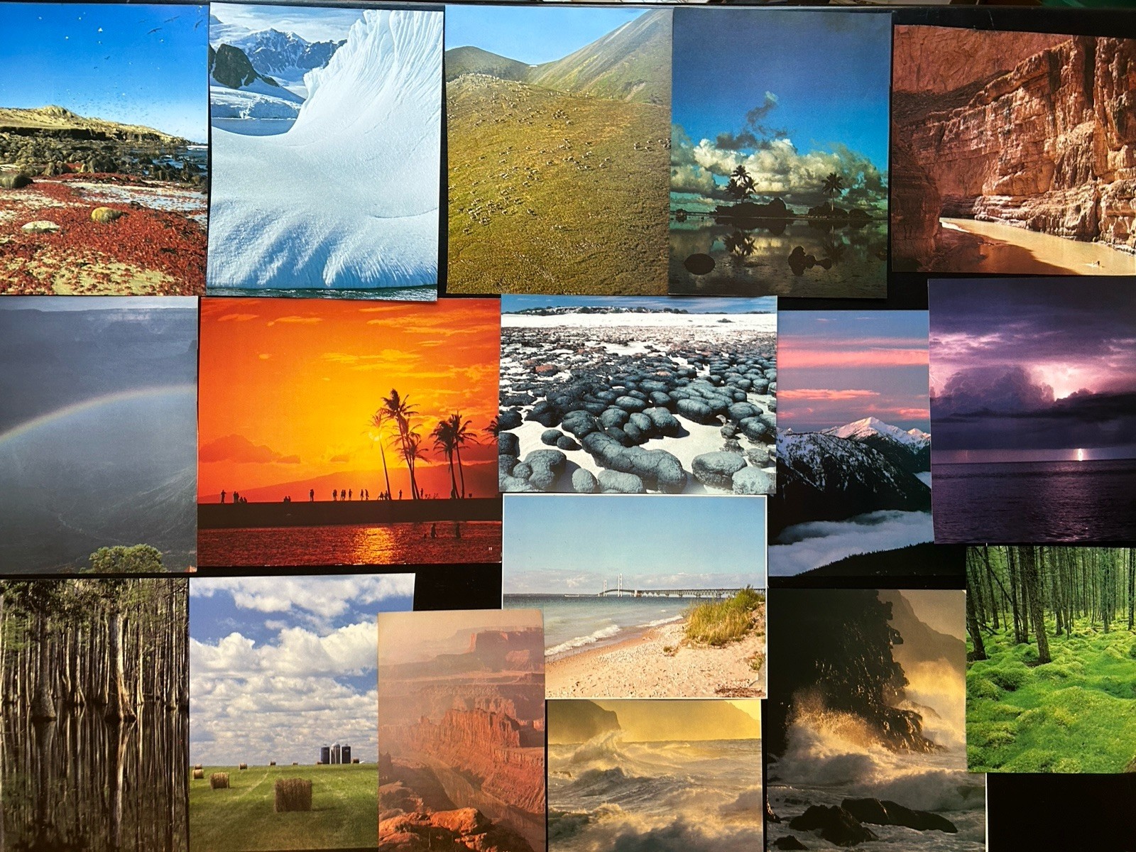 Collaging Book Pages Lot of 68 Pieces Collage Art Craft Landscapes Nature Mixed