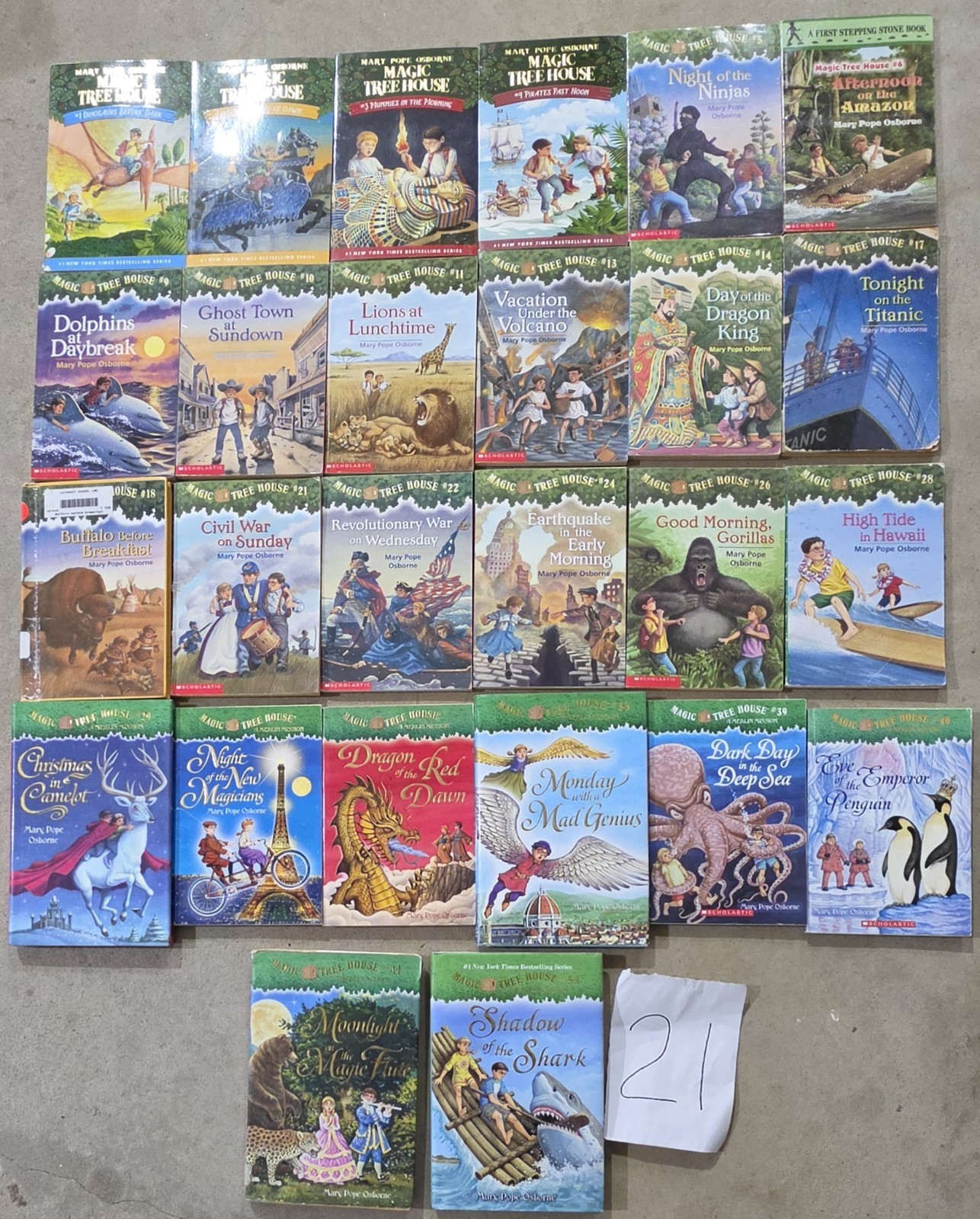 Lot 26 Set MAGIC TREE HOUSE Mary Osborne MERLIN MISSIONS boys Girls Chapter Book