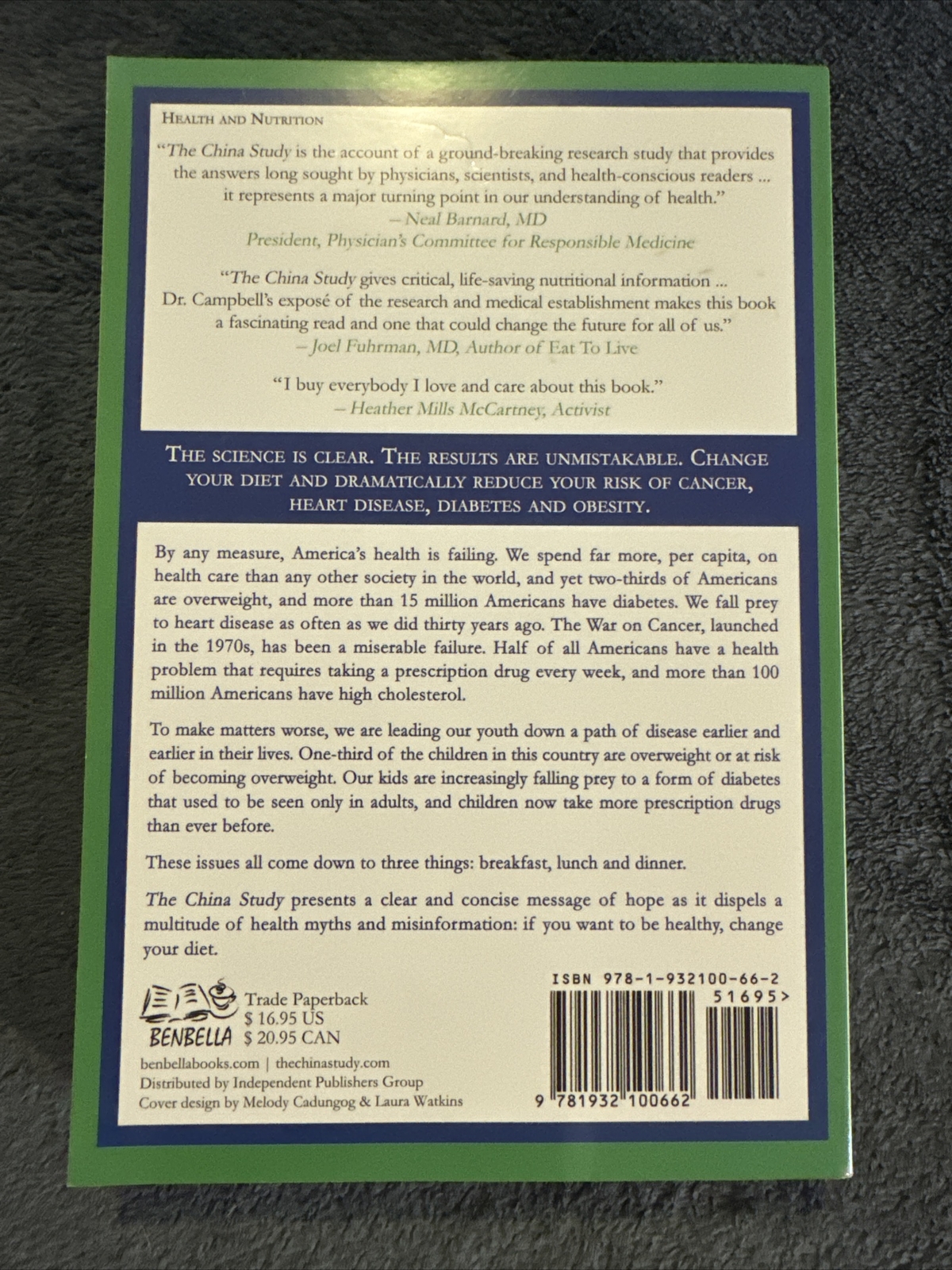 The China Study: The Most Comprehensive Study of Nutrition By T. Colin Campbell