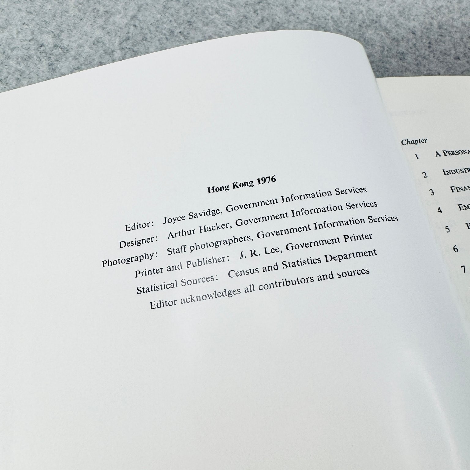 Hong Kong 1976 Annual Report for 1975 Government Press Hardcover Travel China