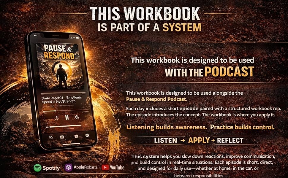 PAUSE & RESPOND Book + Workbook Bundle Emotional Intelligence & Anger Management