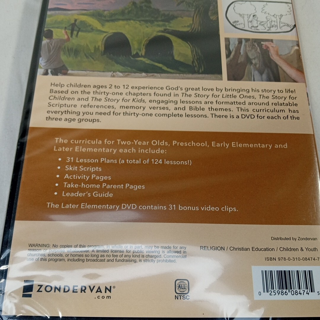 The Story Children’s Curriculum: 124 Lessons DVD – 3 Disc Set by Zondervan NEW